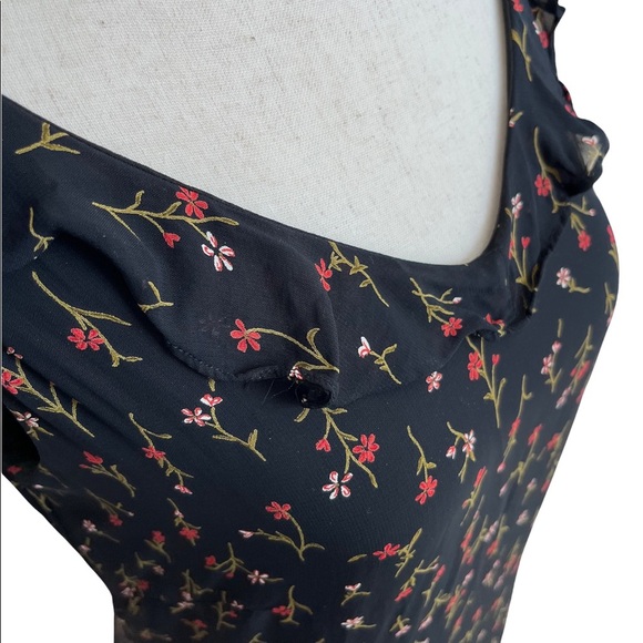 David Warren New York Black Floral Dress - Picture 2 of 6